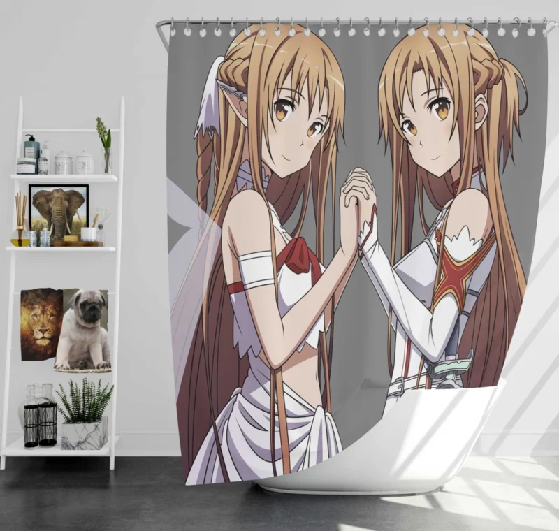 Asuna Yuuki Adventures in Sword Art Online Anime Shower Curtain