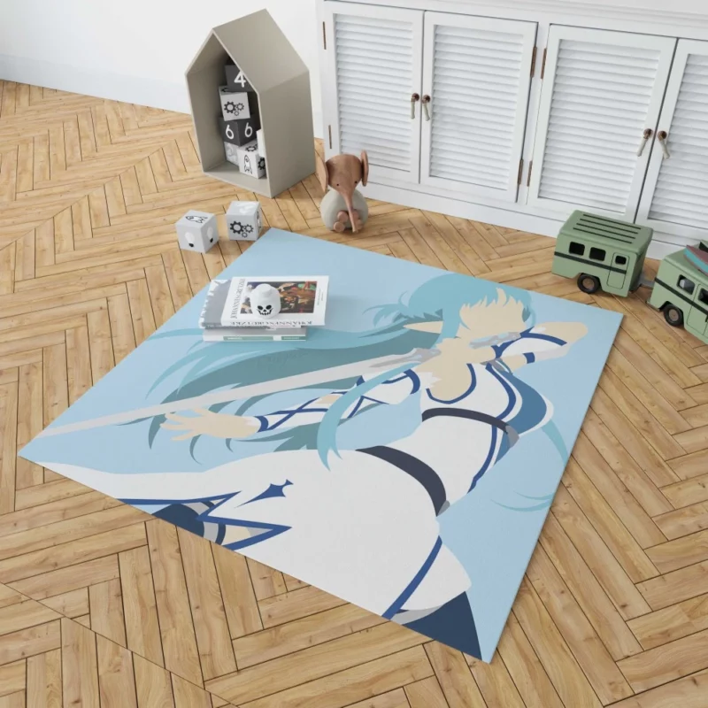 Asuna Yuuki Adventures in Virtual Worlds Anime Rug 1