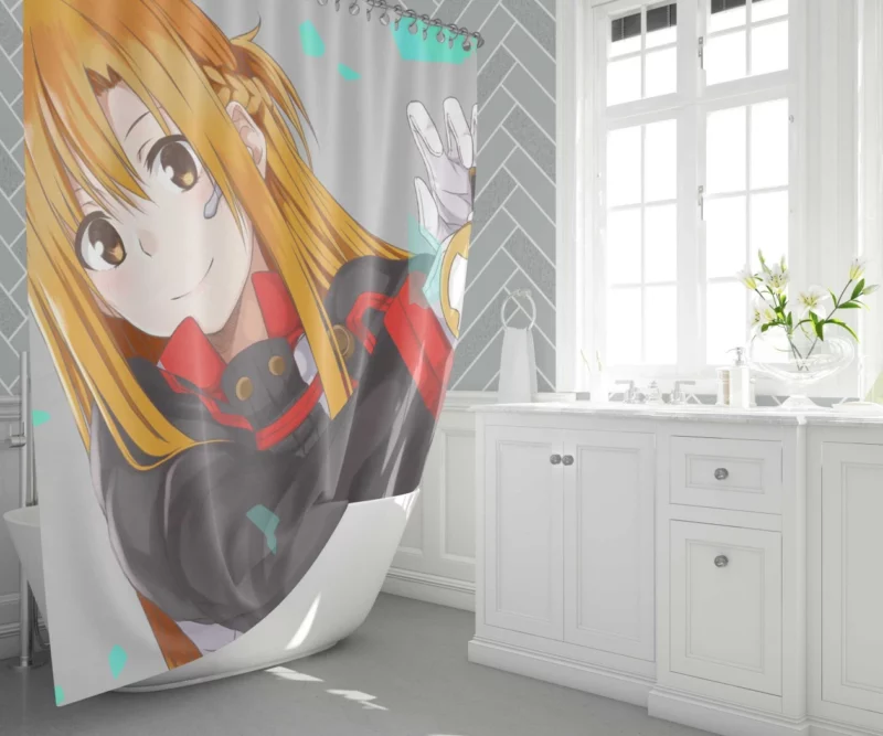 Asuna Yuuki Ascending Ordinal Scale Anime Shower Curtain 1