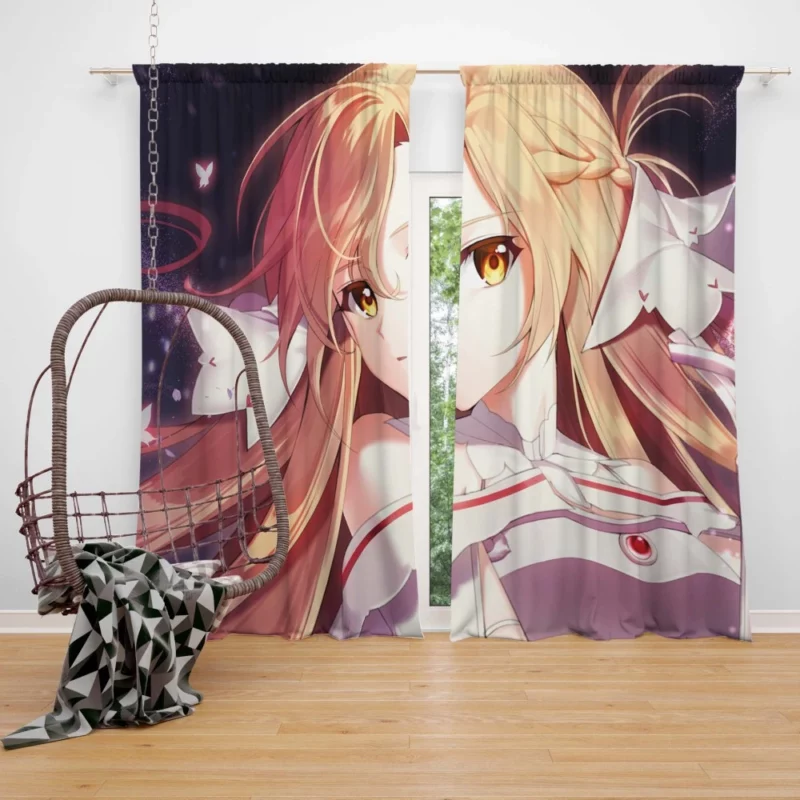 Asuna Yuuki Captivating Sword Art Online Anime Curtain