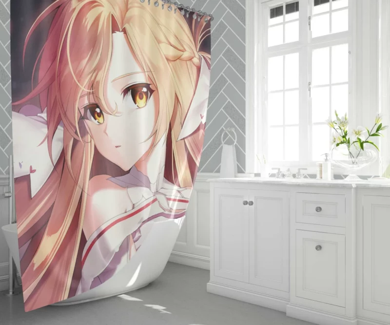 Asuna Yuuki Captivating Sword Art Online Anime Shower Curtain 1