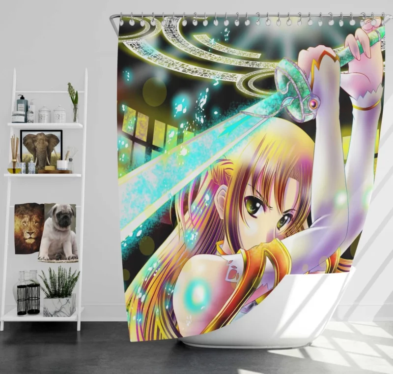 Asuna Yuuki Defining Sword Art Online Anime Shower Curtain