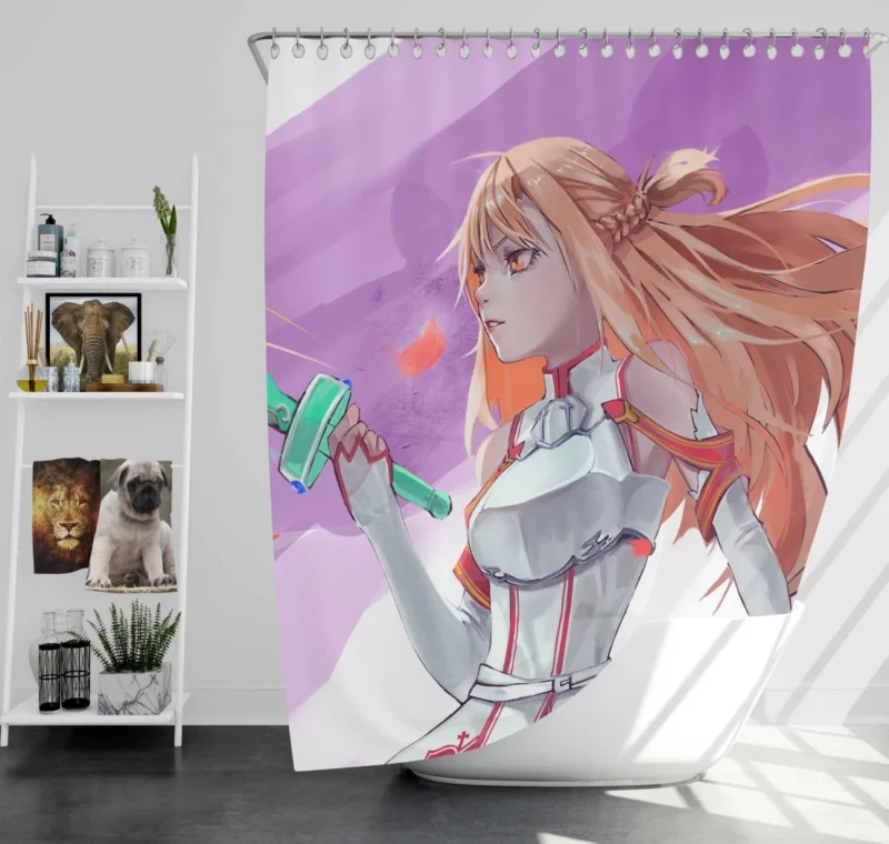 Asuna Yuuki Digital Duelist Anime Shower Curtain