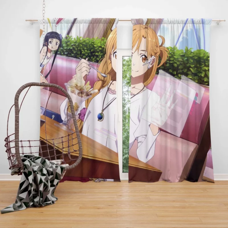 Asuna Yuuki Dining Experience Anime Curtain