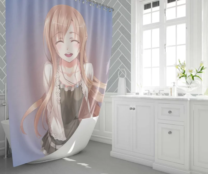 Asuna Yuuki Diving into Virtual Worlds Anime Shower Curtain 1