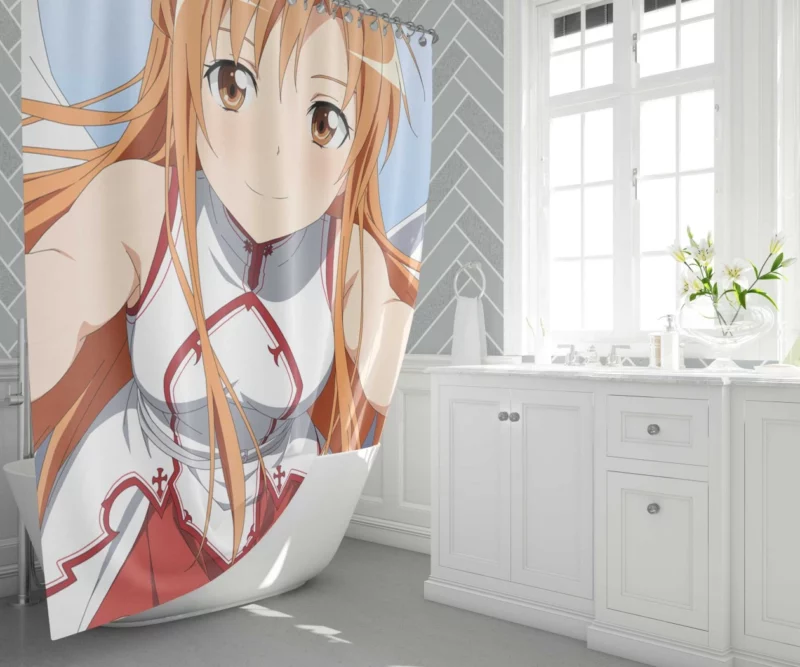 Asuna Yuuki Embodiment of Strength Anime Shower Curtain 1