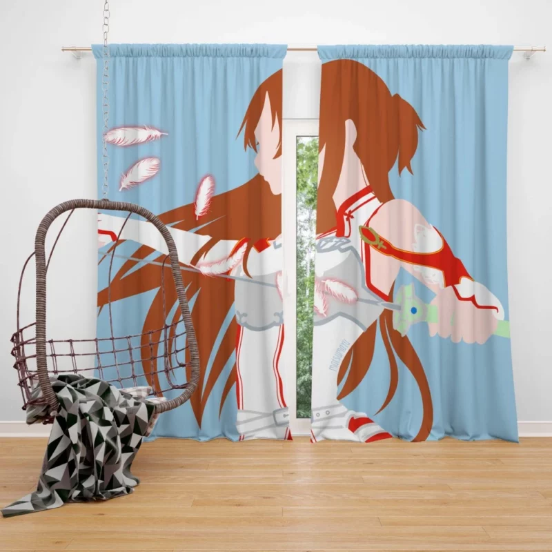 Asuna Yuuki Embodying Sword Art Online Anime Curtain