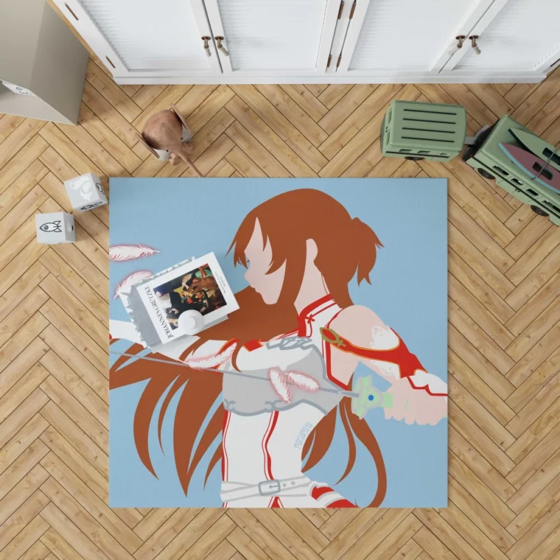 Asuna Yuuki Embodying Sword Art Online Anime Rug