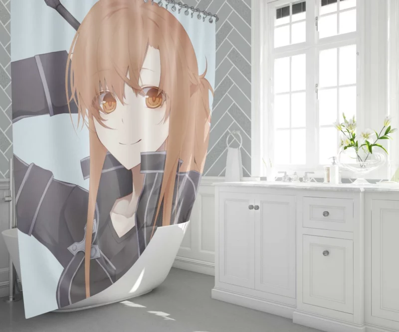 Asuna Yuuki Epic Exploits in VR Anime Shower Curtain 1