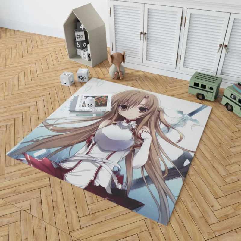 Asuna Yuuki Forging Pathways in VR Anime Rug 1