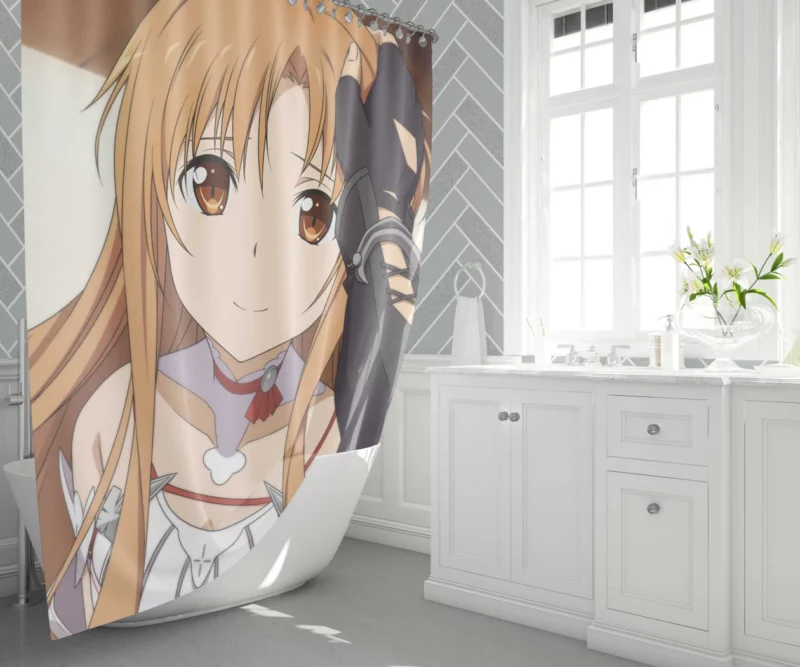 Asuna Yuuki Gaming Legend Anime Shower Curtain 1