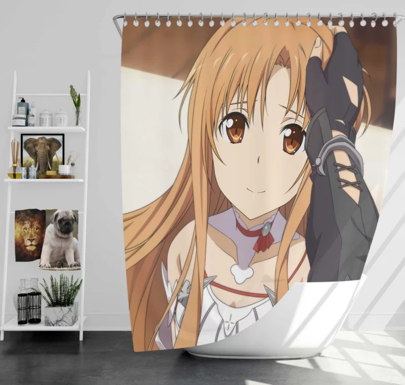 Asuna Yuuki Gaming Legend Anime Shower Curtain