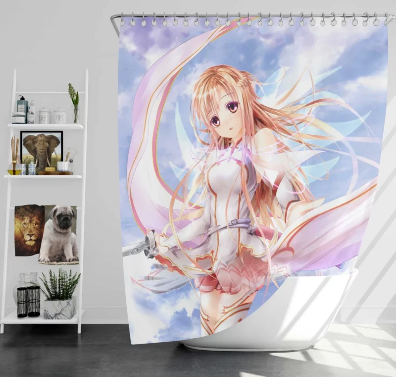 Asuna Yuuki Grace and Elegance Anime Shower Curtain