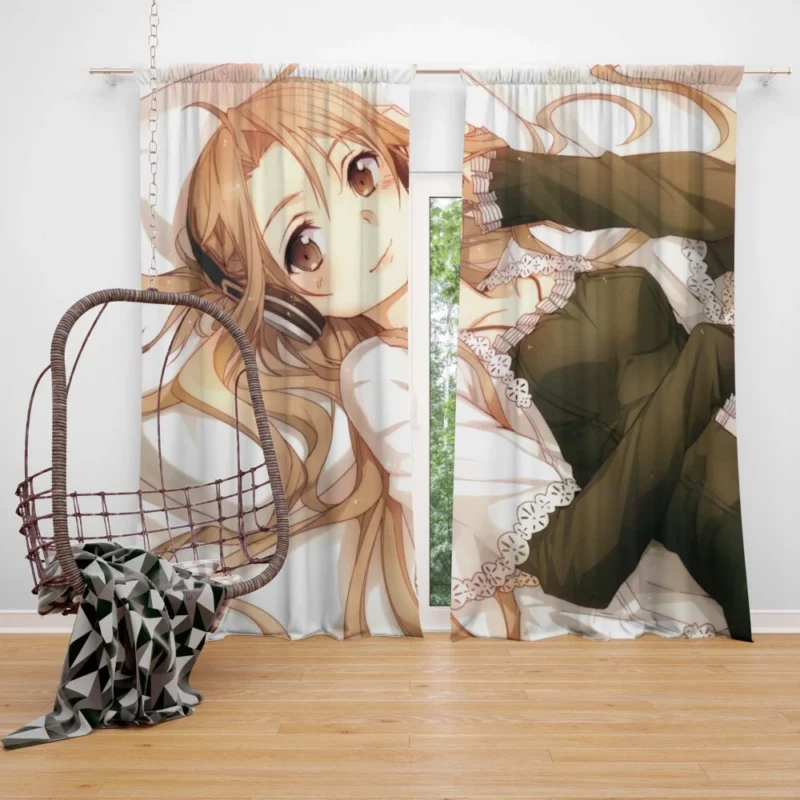 Asuna Yuuki Iconic Appearance Anime Curtain