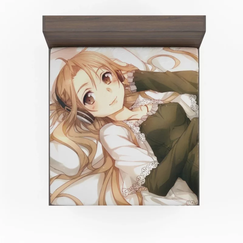 Asuna Yuuki Iconic Appearance Anime Fitted Sheet