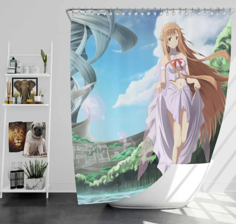 Asuna Yuuki Impact in Sword Art Online Anime Shower Curtain