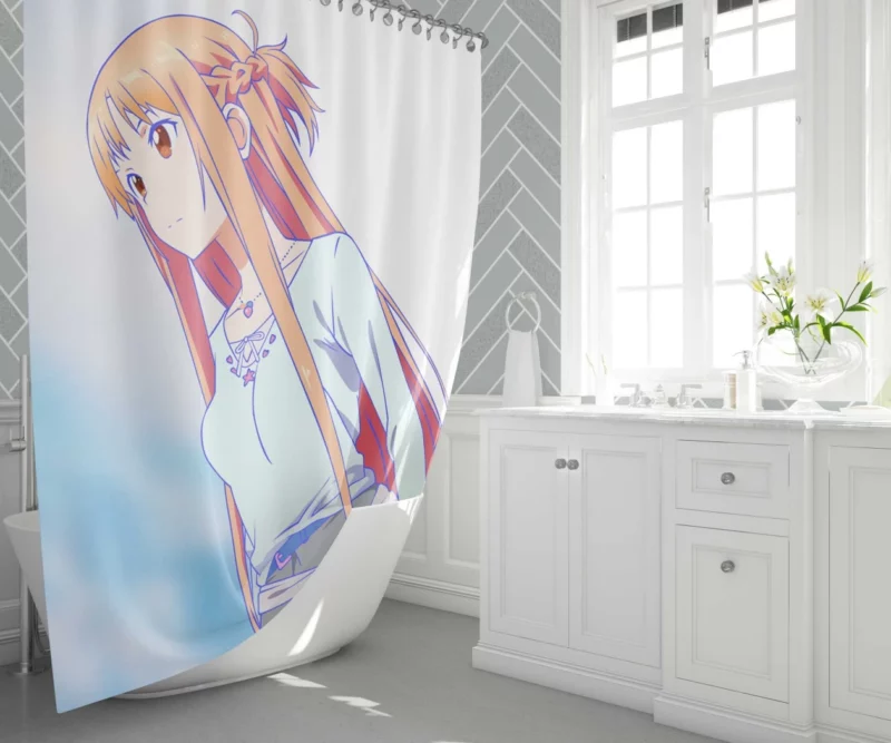 Asuna Yuuki Impact in Virtual Worlds Anime Shower Curtain 1