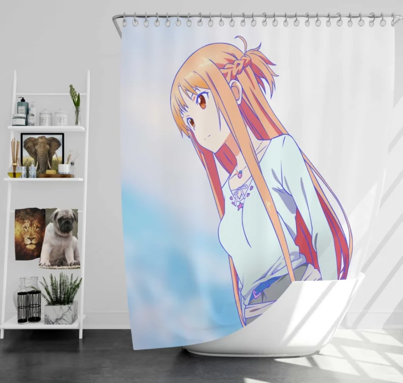 Asuna Yuuki Impact in Virtual Worlds Anime Shower Curtain