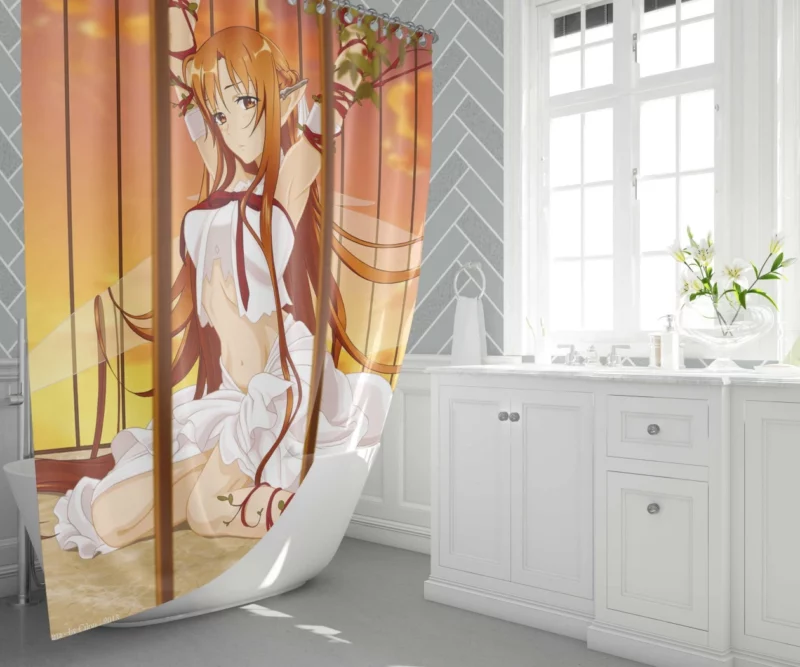 Asuna Yuuki Impactful Character Anime Shower Curtain 1