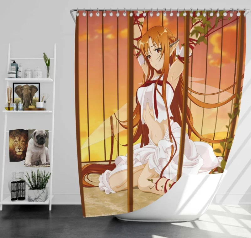 Asuna Yuuki Impactful Character Anime Shower Curtain