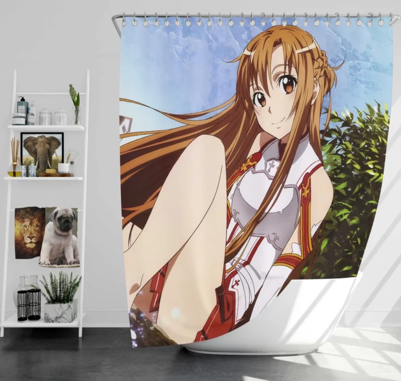 Asuna Yuuki Impactful Presence Anime Shower Curtain