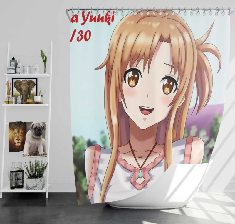 Asuna Yuuki Influence in Sword Art Online Anime Shower Curtain