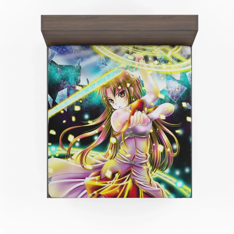 Asuna Yuuki Journey in Sword Art Online Anime Fitted Sheet