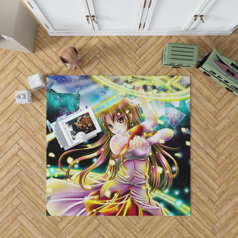 Asuna Yuuki Journey in Sword Art Online Anime Rug