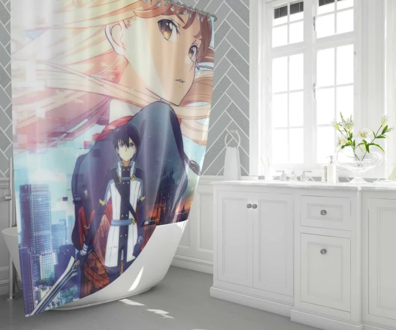 Asuna Yuuki Journey through Ordinal Scale Anime Shower Curtain 1