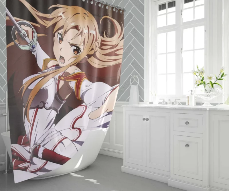 Asuna Yuuki Memorable Moments Anime Shower Curtain 1