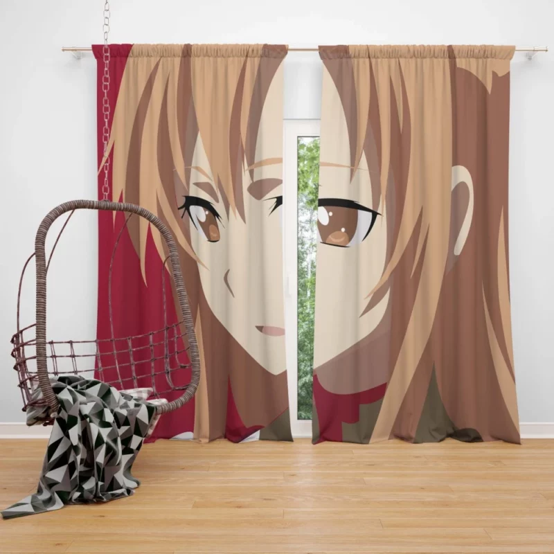 Asuna Yuuki Minimalist Art Anime Curtain