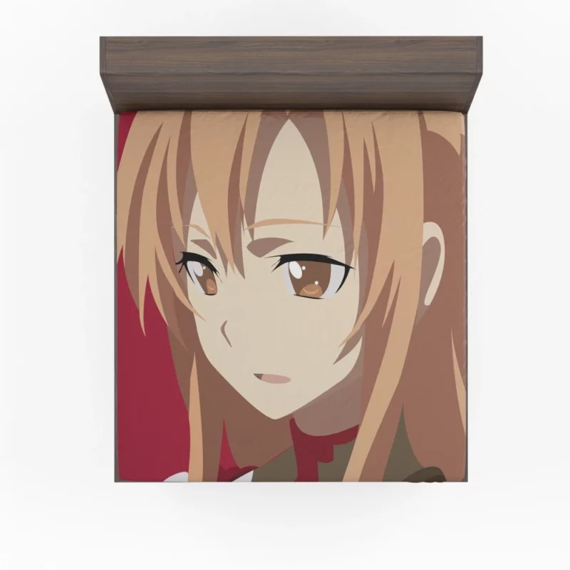 Asuna Yuuki Minimalist Art Anime Fitted Sheet