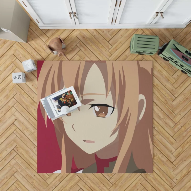 Asuna Yuuki Minimalist Art Anime Rug