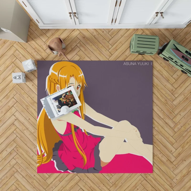 Asuna Yuuki Minimalist Beauty Anime Rug