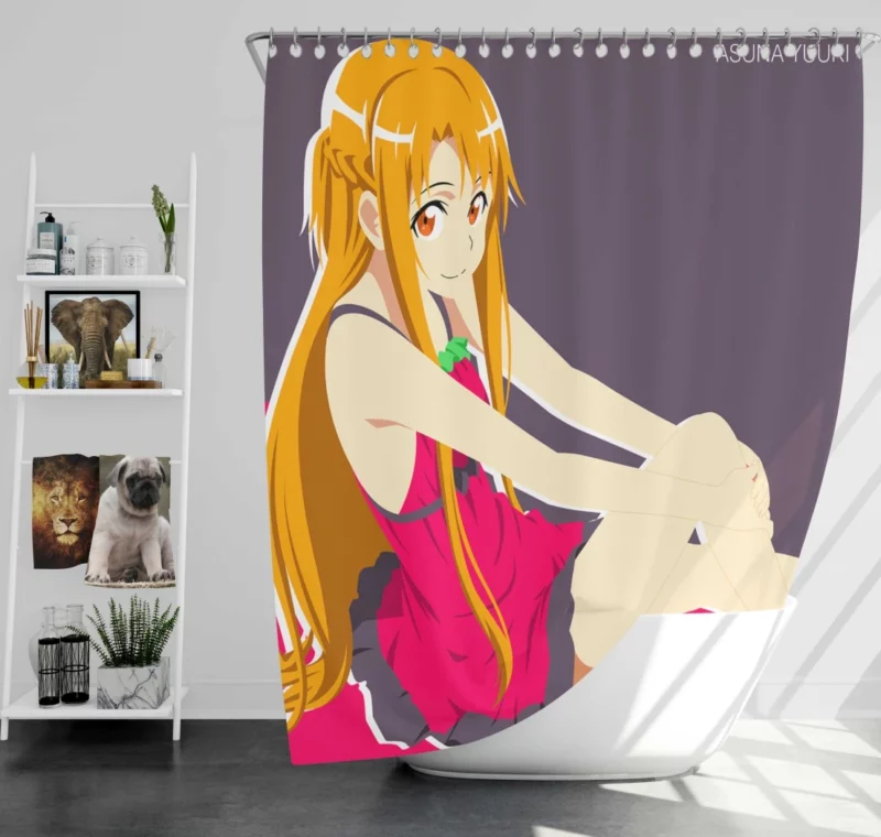 Asuna Yuuki Minimalist Beauty Anime Shower Curtain