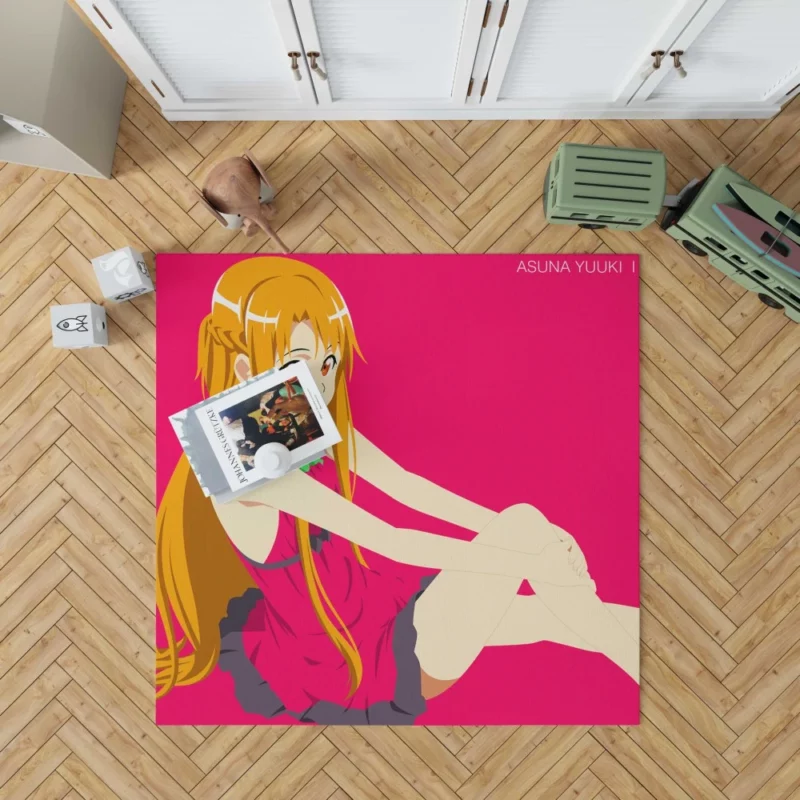 Asuna Yuuki Minimalist Heroine Anime Rug