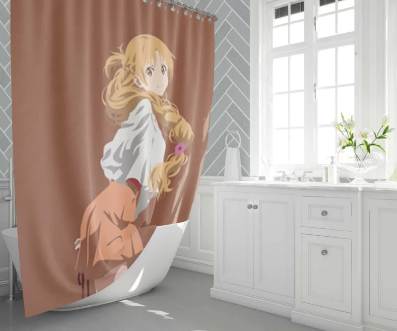 Asuna Yuuki Ordinal Scale Protagonist Anime Shower Curtain 1