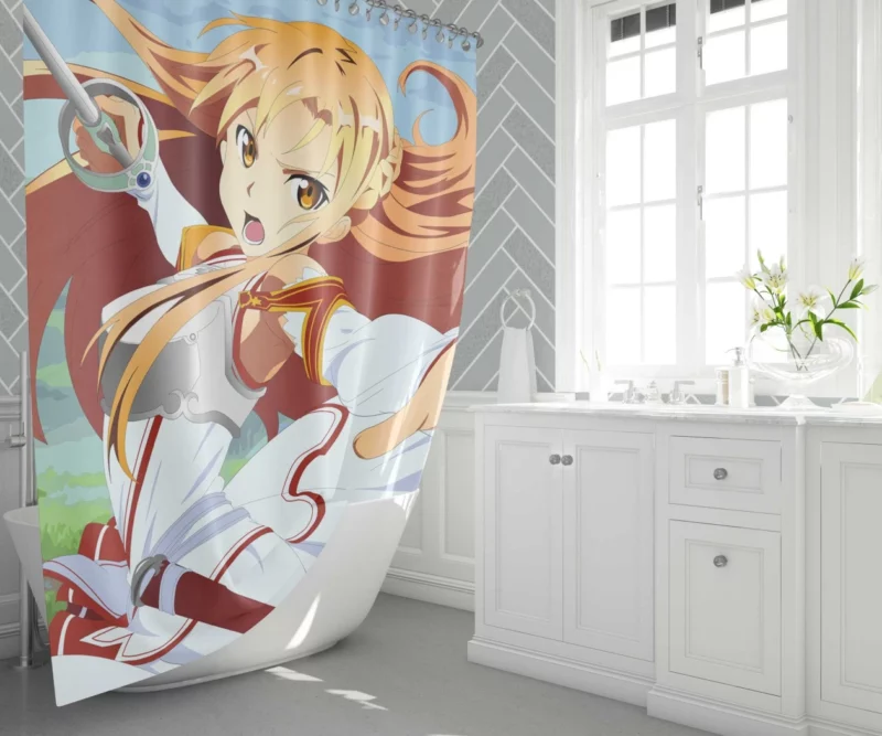 Asuna Yuuki Presence Anime Shower Curtain 1