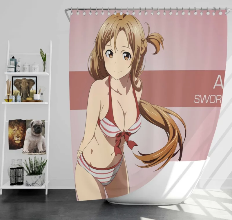 Asuna Yuuki Reality Warrior Anime Shower Curtain