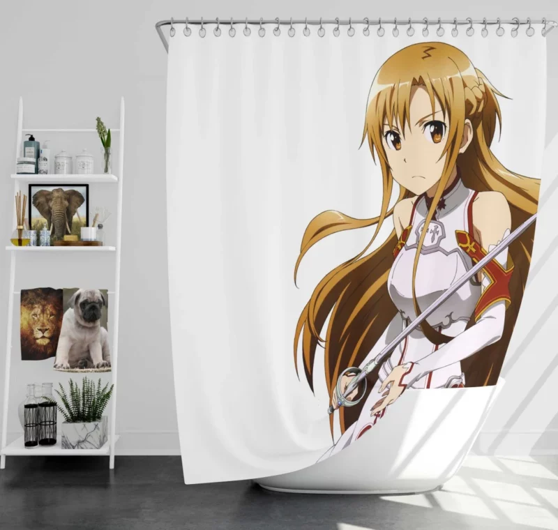 Asuna Yuuki Remarkable Character Anime Shower Curtain