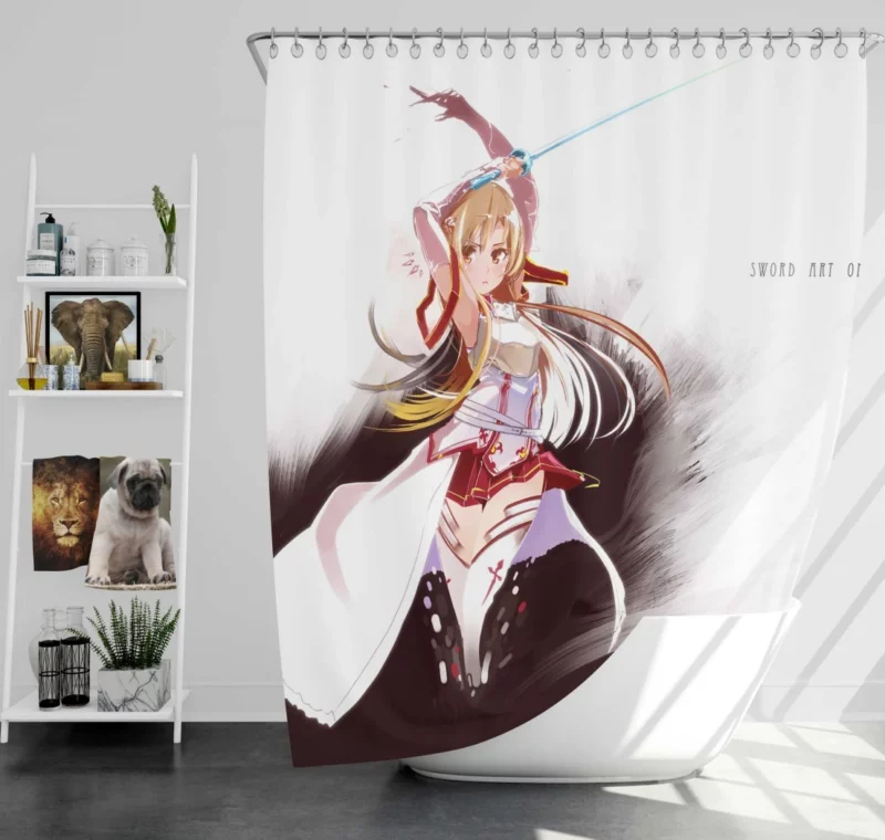 Asuna Yuuki Significant Moments Anime Shower Curtain