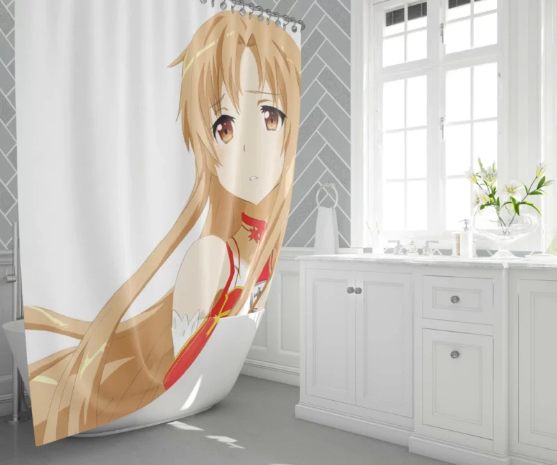 Asuna Yuuki Sword Mastery Anime Shower Curtain 1