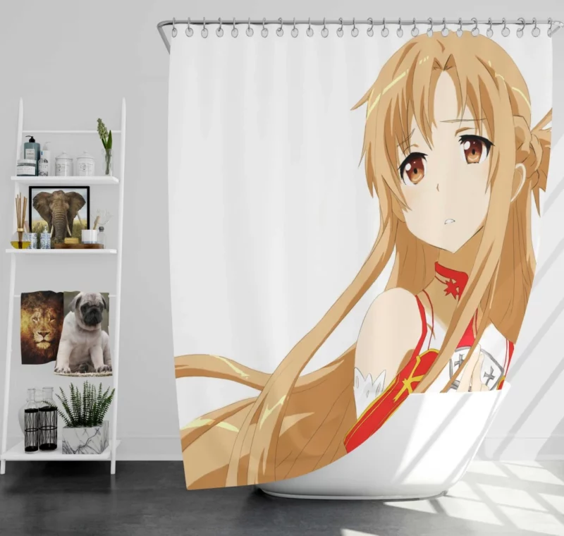 Asuna Yuuki Sword Mastery Anime Shower Curtain