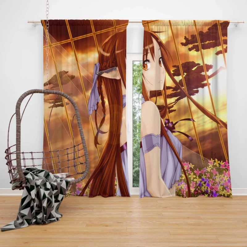 Asuna Yuuki Triumphs in Sword Art Online Anime Curtain