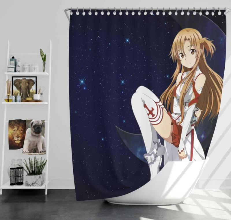 Asuna Yuuki Unforgettable Impact Anime Shower Curtain