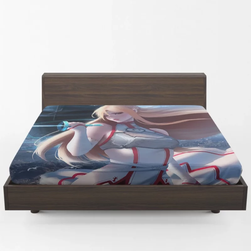 Asuna Yuuki Unwavering Spirit Anime Fitted Sheet 1