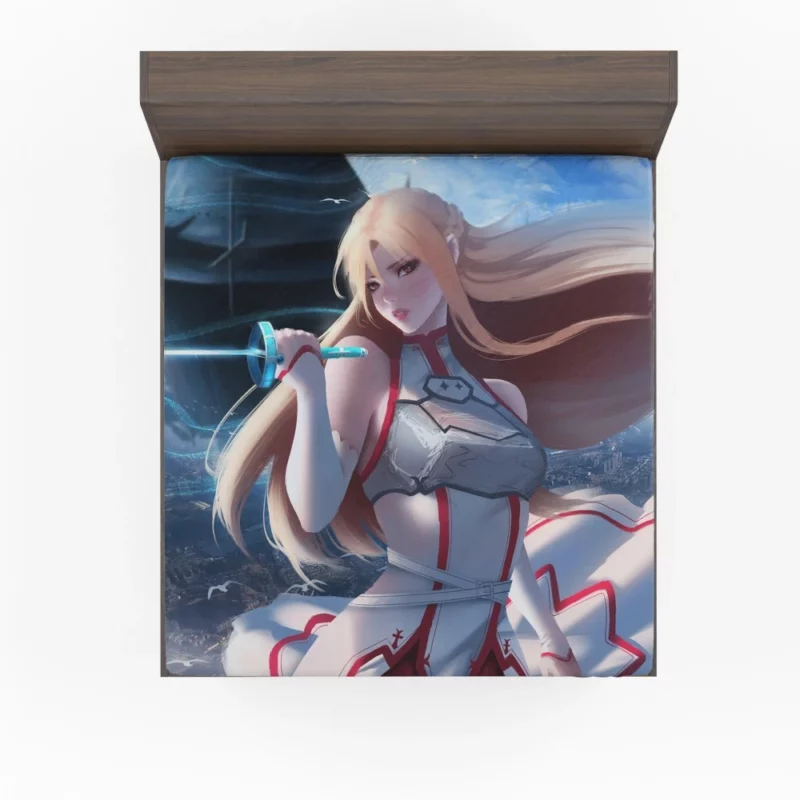 Asuna Yuuki Unwavering Spirit Anime Fitted Sheet