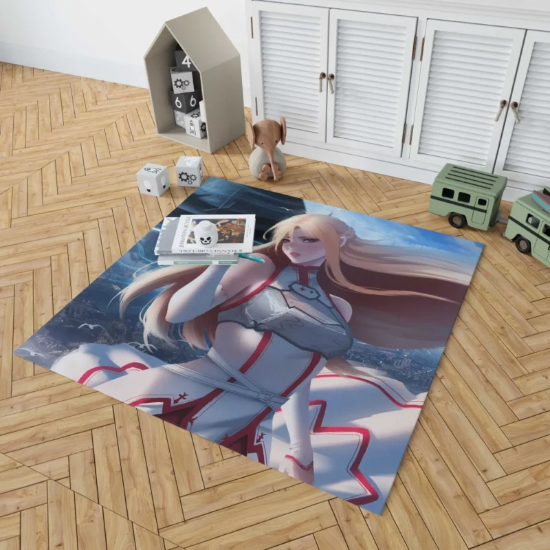 Asuna Yuuki Unwavering Spirit Anime Rug 1