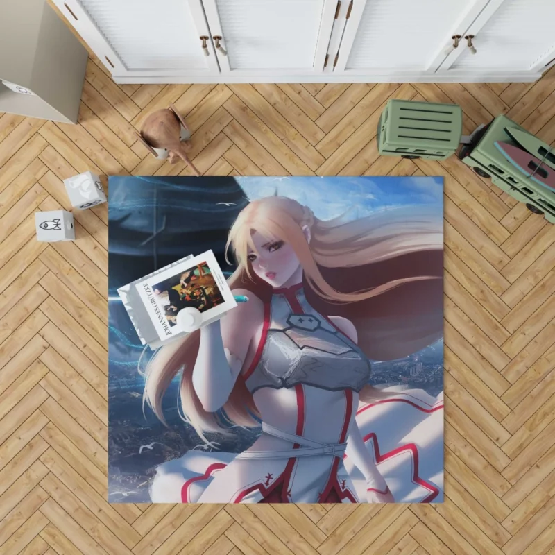 Asuna Yuuki Unwavering Spirit Anime Rug