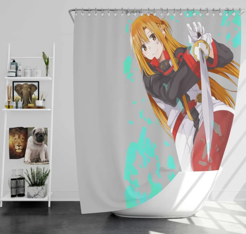 Asuna Yuuki and Alice Zuberg Alicization Union Anime Shower Curtain